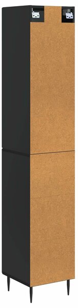 VidaXL Szekrény szett 2 pcs Fekete 33 x 34,5 x 89,5 cm Szerelt Fa