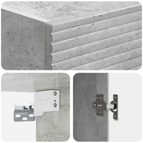VidaXL Szekrény szett 2 db Betonszürke Szerelt Fa