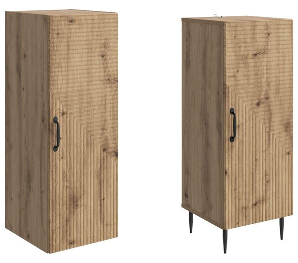 VidaXL Szekrény szett 2 pcs Kézműves Tölgy 33 x 34,5 x 89,5 cm