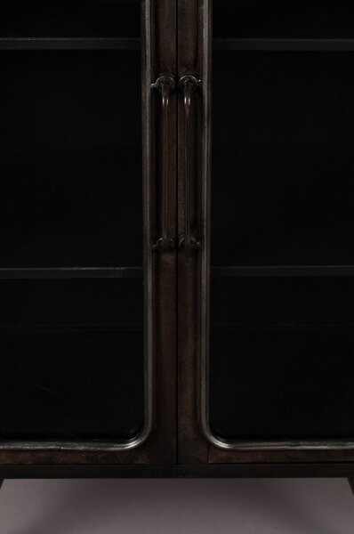 Fekete fém tálalószekrény 60x100x35 cm Denza – Dutchbone