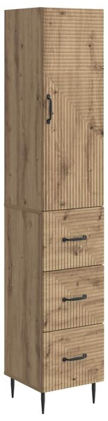VidaXL Szekrény szett 2 db 33 x 34,5 x 90 cm Szerelt Fa Kézműves Tölgy
