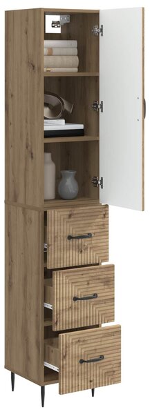 VidaXL Szekrény szett 2 db 33 x 34,5 x 90 cm Szerelt Fa Kézműves Tölgy