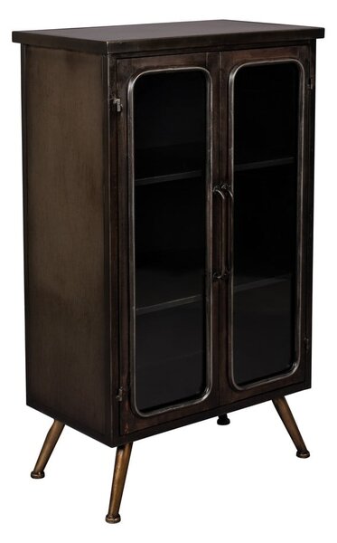 Fekete fém tálalószekrény 60x100x35 cm Denza – Dutchbone