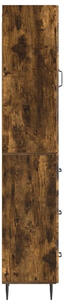 VidaXL Szekrény szett 2 pcs Füstös Tölgy 33 x 34,5 x 90 cm Szerelt Fa