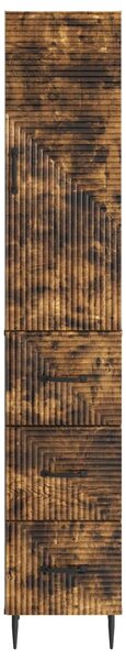 VidaXL Szekrény szett 2 pcs Füstös Tölgy 33 x 34,5 x 90 cm Szerelt Fa