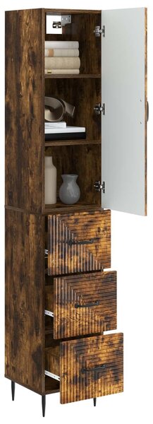 VidaXL Szekrény szett 2 pcs Füstös Tölgy 33 x 34,5 x 90 cm Szerelt Fa