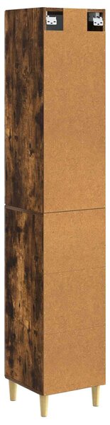 VidaXL Szekrény szett 2 db 33 x 34,5 x 90 cm Szerelt Fa Füstös Tölgy