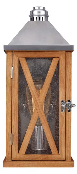 Feiss klasszikus vintage kültéri fali lámpa lumiere tölgy ezüst elsfe-lumiere-s2oak IP44