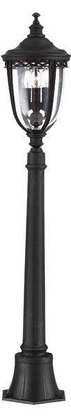 Feiss klasszikus kültéri állólámpa english bridle fekete átlátszó elsfe-eb4-m-blk IP44