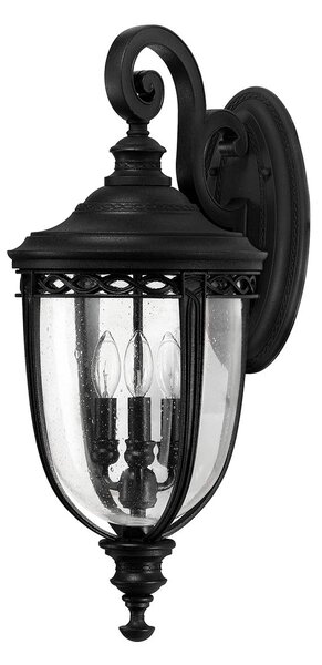 Feiss klasszikus kültéri fali lámpa english bridle fekete átlátszó elsfe-eb2-l-blk IP44