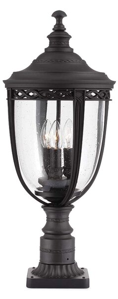 Feiss klasszikus kültéri állólámpa english bridle fekete átlátszó elsfe-eb3-l-blk IP44