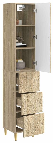 VidaXL Szekrény szett 2 db 33 x 34,5 x 90 cm Szerelt Fa Sonoma Tölgy