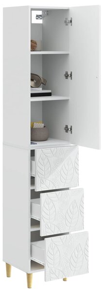 VidaXL Szekrény szett 2 pcs Magasfényű Fehér 33 x 34,5 x 90 cm