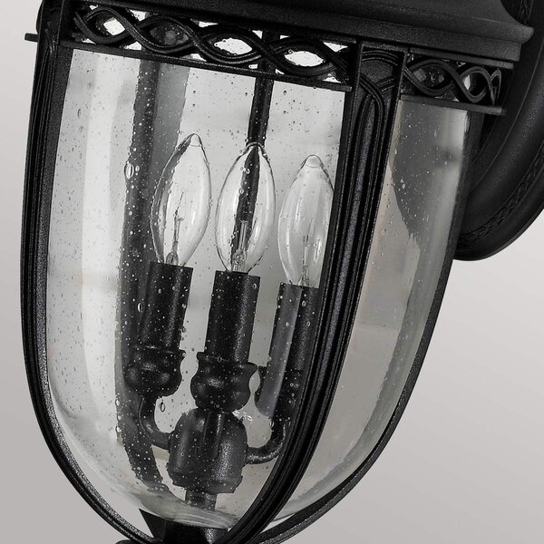 Feiss klasszikus kültéri fali lámpa english bridle fekete átlátszó elsfe-eb2-l-blk IP44
