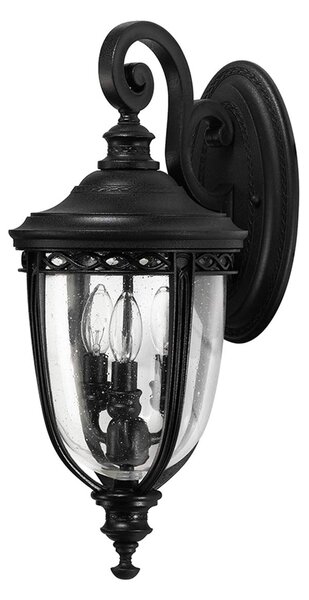 Feiss klasszikus kültéri fali lámpa english bridle fekete átlátszó elsfe-eb2-m-blk IP44