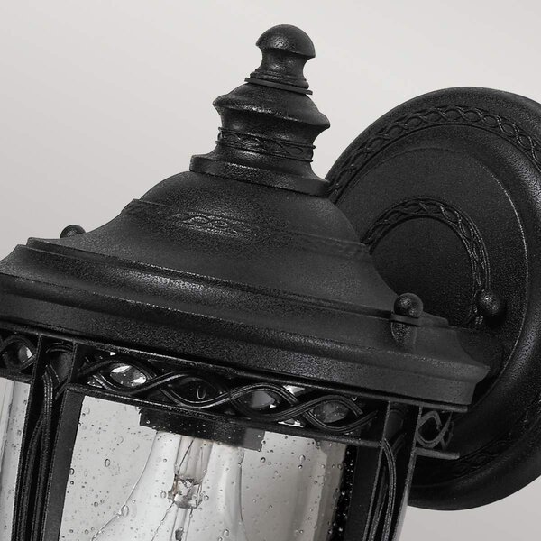 Feiss klasszikus kültéri fali lámpa english bridle fekete átlátszó elsfe-eb2-s-blk IP44