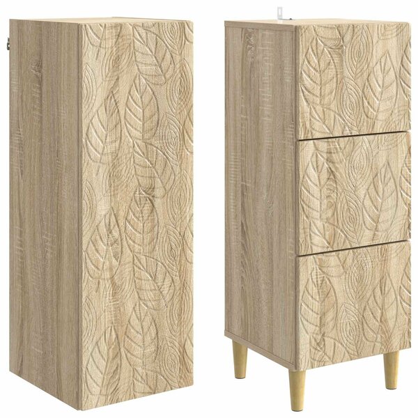 VidaXL Szekrény szett 2 db 33 x 34,5 x 90 cm Szerelt Fa Sonoma Tölgy