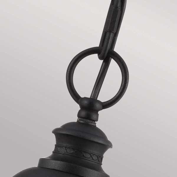 Feiss klasszikus kültéri függeszték english bridle fekete átlátszó elsfe-eb8-l-blk