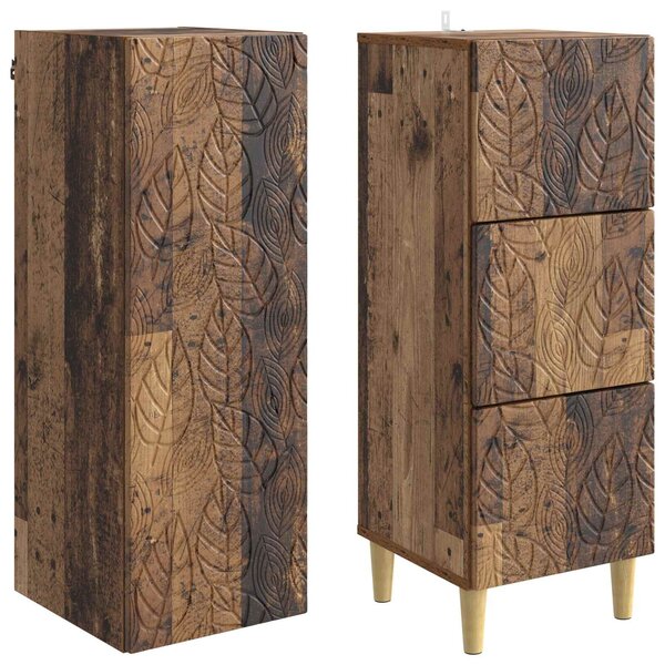VidaXL Szekrény szett 2 db 33 x 34,5 x 90 cm Szerelt Fa Antik Fa