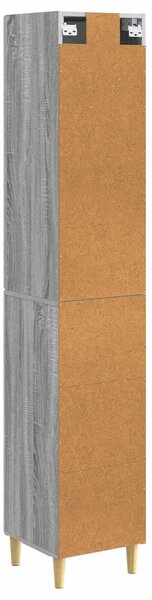VidaXL Szekrény szett 2 db 33 x 34,5 x 90 cm Szerelt Fa Szürke Sonoma