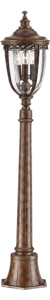 Feiss klasszikus kültéri állólámpa english bridle antik bronz átlátszó elsfe-eb4-m-brb IP44