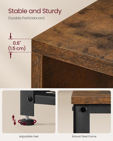Fogas paddal, Vasagle, barna, 73x30x45.5 cm