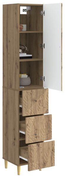 VidaXL Szekrény szett 2 db 33 x 34,5 x 90 cm Szerelt Fa Kézműves Tölgy