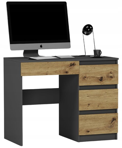 PC asztal Noxar (antracit + artisan) (J). Akció -18%