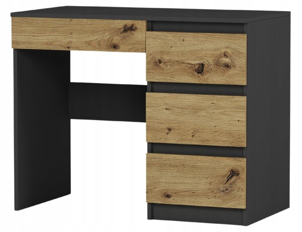 PC asztal Noxar (antracit + artisan) (J). Akció -18%