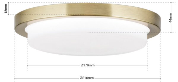 LEROX modern LED mennyezeti lámpa , patina, 1300lm