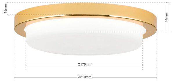 LEROX modern LED mennyezeti lámpa , arany, 1300lm
