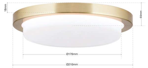 LEROX modern LED mennyezeti lámpa , matt réz, 1300lm