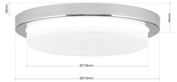 LEROX modern LED mennyezeti lámpa , króm, 1300lm