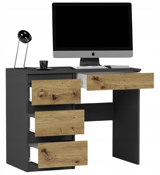 PC asztal Noxar (antracit + artisan) (B). Akció -15%