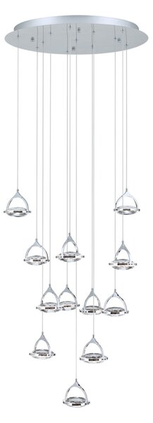 MOON modern kristály LED mennyezeti lámpa , króm, 3600lm
