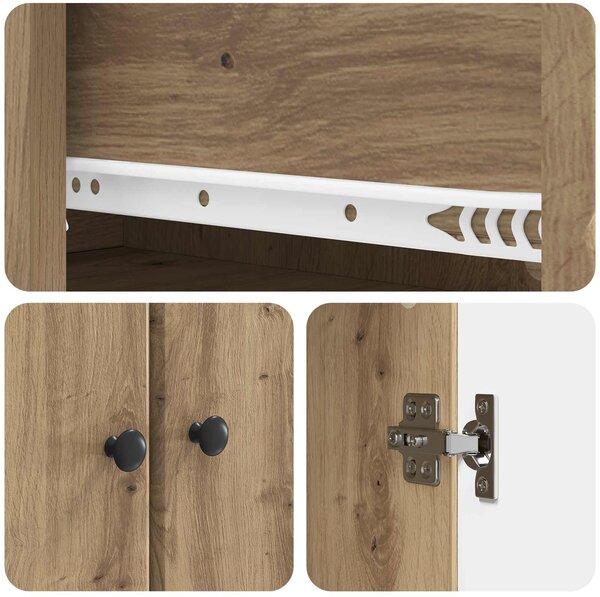 VidaXL Szekrény szett 2 pcs Kézműves Tölgy 34,5 x 34,5 x 90 cm