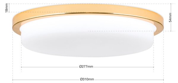 LEROX modern LED mennyezeti lámpa , arany, 2100lm
