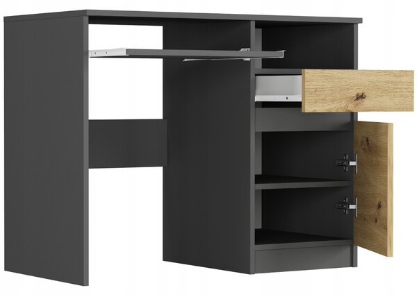 PC asztal Naldar (antracit + artisan) (J). Akció -18%