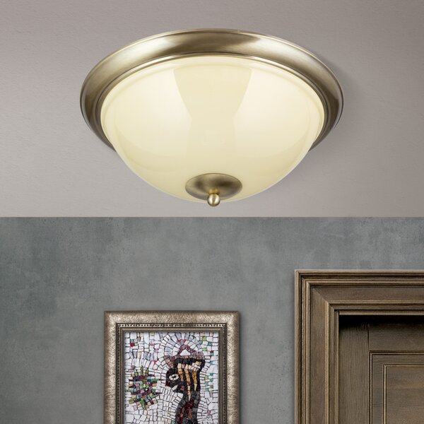 OLD LAMP klasszikus mennyezeti lámpa 3xE27, patina 50 cm sárga