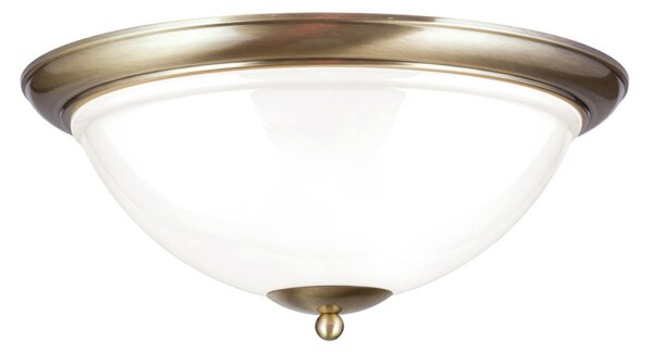 OLD LAMP klasszikus mennyezeti lámpa 3xE27, patina 50 cm opál