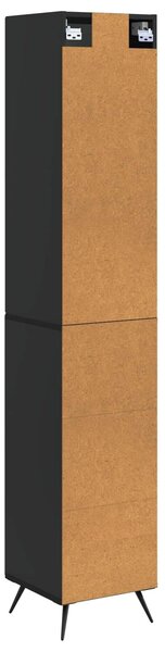 VidaXL Szekrény szett 2 pcs Fekete 34,5 x 34,5 x 90 cm Szerelt Fa