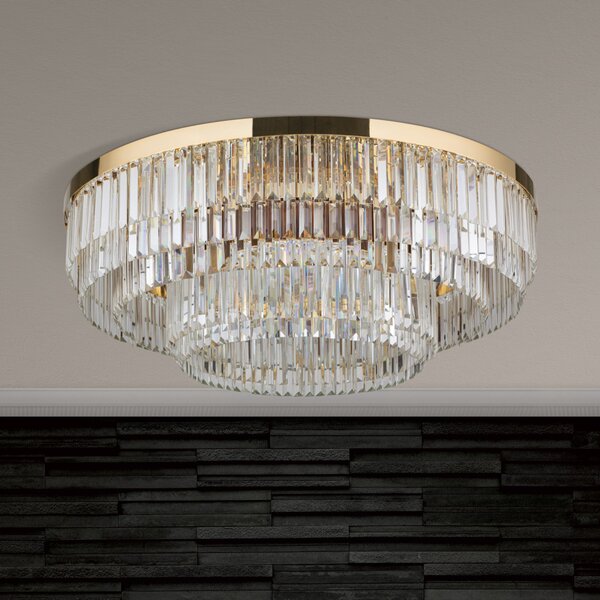 PRISM modern kristály LED mennyezeti lámpa , arany, 11600lm