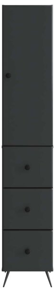 VidaXL Szekrény szett 2 pcs Fekete 34,5 x 34,5 x 90 cm Szerelt Fa