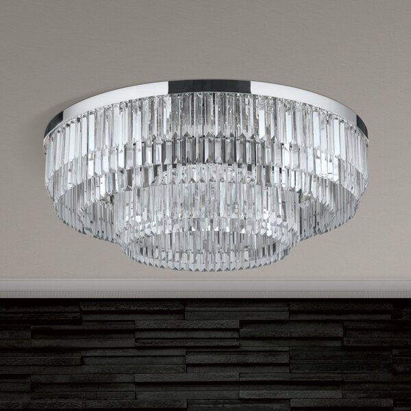 PRISM modern kristály LED mennyezeti lámpa , króm, 11600lm