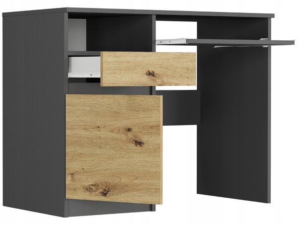 PC asztal Naldar (antracit + artisan) (B). Akció -18%