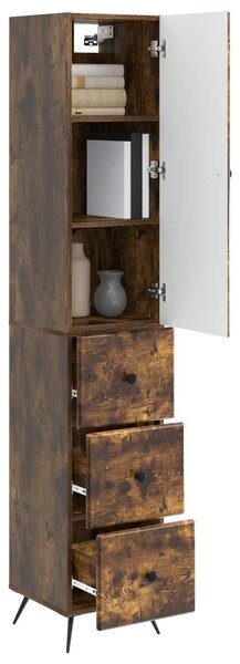VidaXL Szekrény szett 2 pcs Füstös Tölgy 34,5 x 34,5 x 90 cm