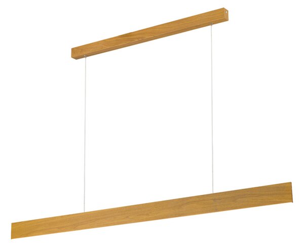 GIDEON modern LED függőlámpa , natúr fa, 2700lm