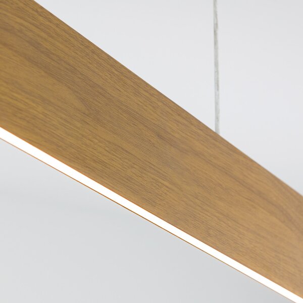 GIDEON modern LED függőlámpa , natúr fa, 2700lm