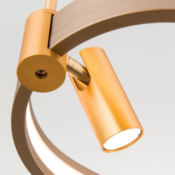 GRACE modern LED csillár , matt arany, 3200lm