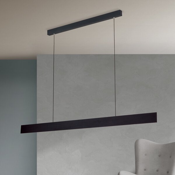 GIDEON modern LED függőlámpa , fekete, 2300lm
